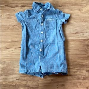 Denim, nautical jumpsuit, boy or girl.